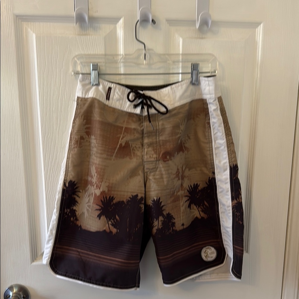 Men's Brown and White Swim Shorts by O’Neil